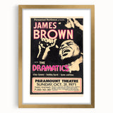 James Brown Retro Wall Art – Vintage 1971 Paramount Concert Print