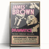 James Brown Retro Wall Art – Vintage 1971 Paramount Concert Print