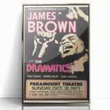 James Brown Retro Wall Art – Vintage 1971 Paramount Concert Print