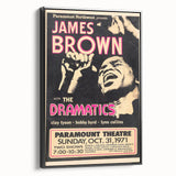 James Brown Retro Wall Art – Vintage 1971 Paramount Concert Print