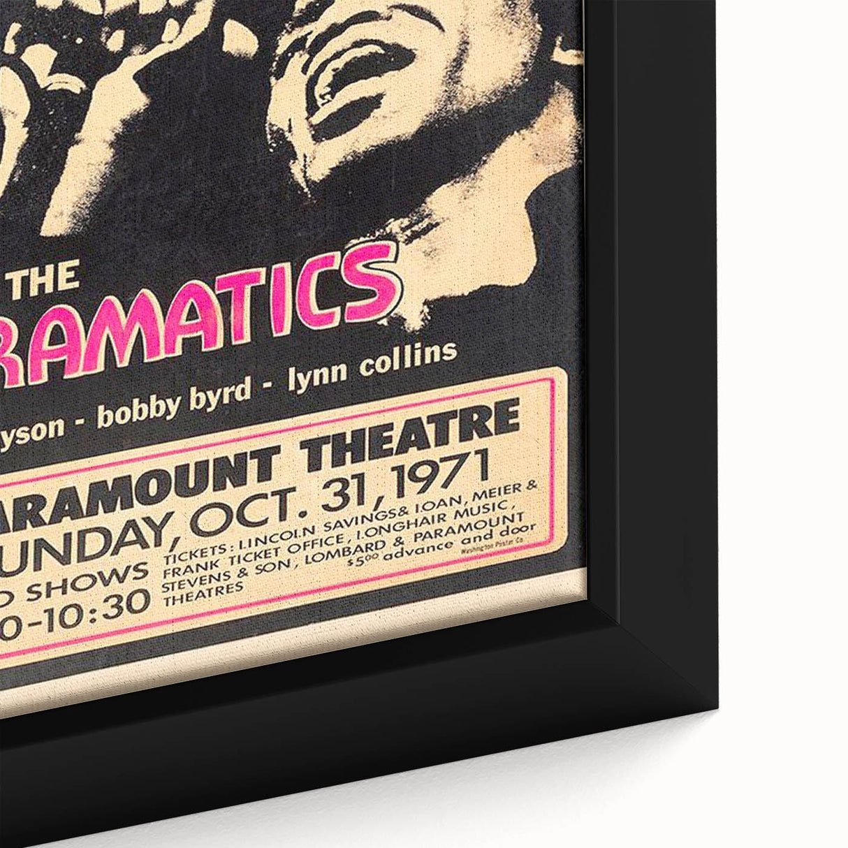 James Brown Retro Wall Art – Vintage 1971 Paramount Concert Print