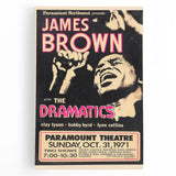James Brown Retro Wall Art – Vintage 1971 Paramount Concert Print