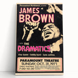 James Brown Retro Wall Art – Vintage 1971 Paramount Concert Print