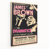 James Brown Retro Wall Art – Vintage 1971 Paramount Concert Print