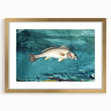 Realism Art Prints - Channel Bass by Winslow Homer Underwater Fish Art