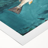 Realism Art Prints - Channel Bass by Winslow Homer Underwater Fish Art