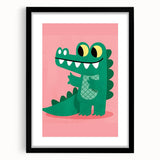 Children’s Wall Decor – Playful Crocodile Illustration for Kids