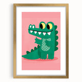 Children’s Wall Decor – Playful Crocodile Illustration for Kids
