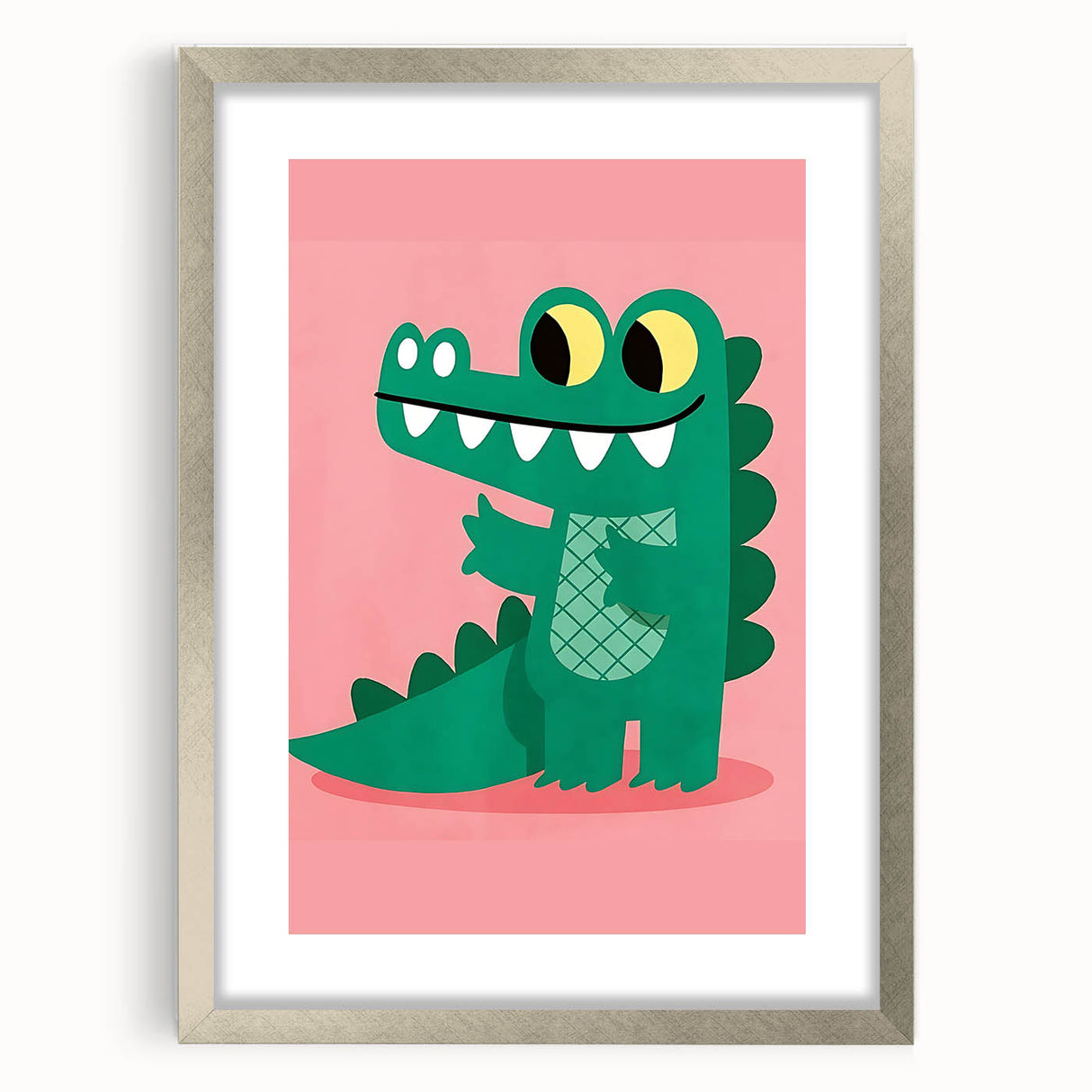 Children’s Wall Decor – Playful Crocodile Illustration for Kids