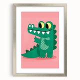 Children’s Wall Decor – Playful Crocodile Illustration for Kids