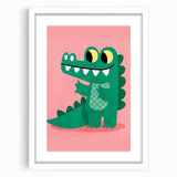 Children’s Wall Decor – Playful Crocodile Illustration for Kids