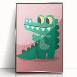 Children’s Wall Decor – Playful Crocodile Illustration for Kids