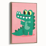 Children’s Wall Decor – Playful Crocodile Illustration for Kids