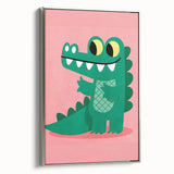 Children’s Wall Decor – Playful Crocodile Illustration for Kids