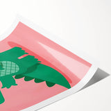 Children’s Wall Decor – Playful Crocodile Illustration for Kids