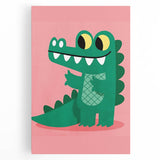 Children’s Wall Decor – Playful Crocodile Illustration for Kids