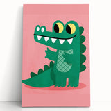 Children’s Wall Decor – Playful Crocodile Illustration for Kids