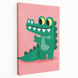 Children’s Wall Decor – Playful Crocodile Illustration for Kids