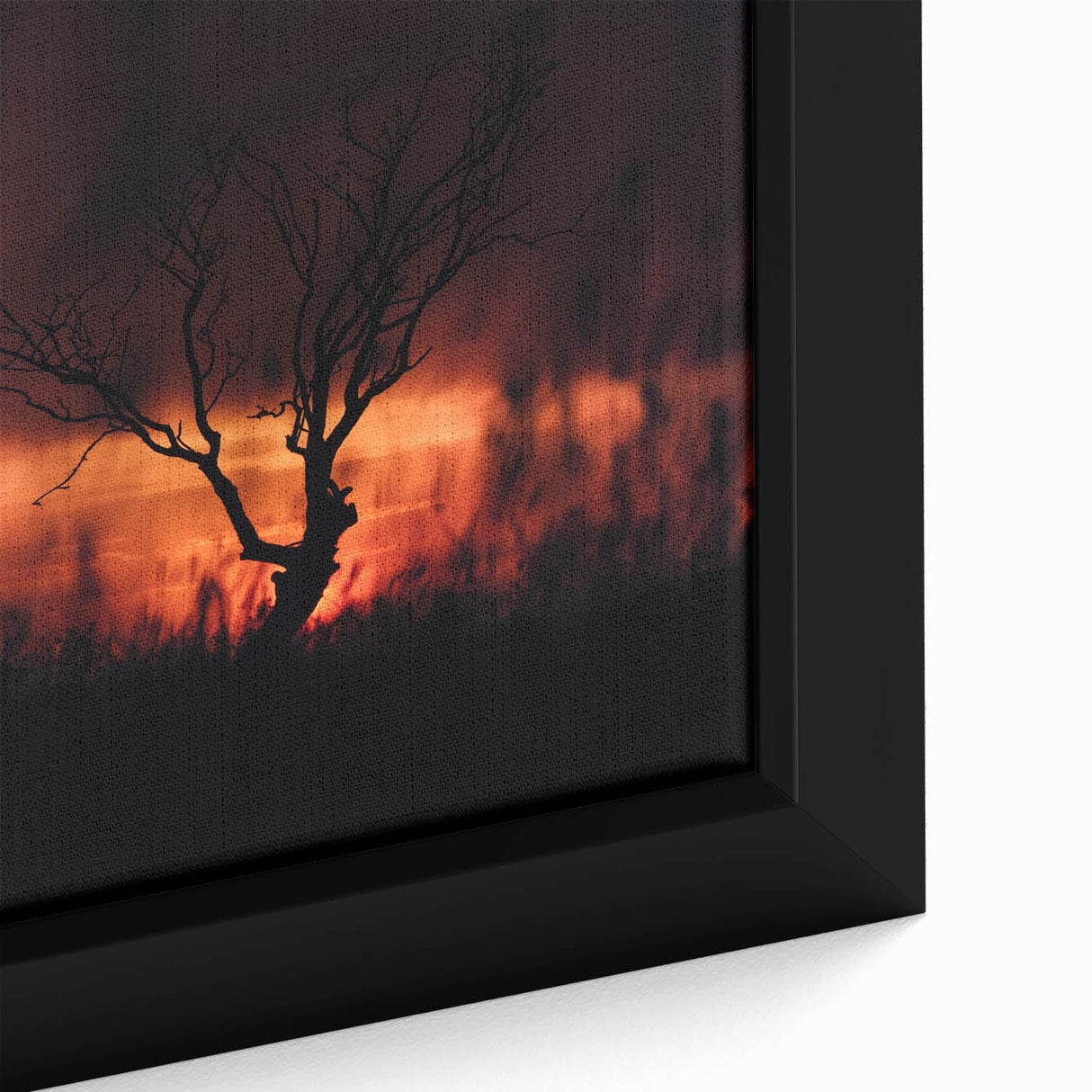 Extra large framed canvas featuring a textured, colorful abstract design with black accents, ideal for living room decor.