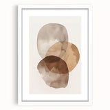 Framed Dining Room Prints – Earthy Brown and Beige Abstract Art