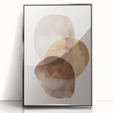 Framed Dining Room Prints – Earthy Brown and Beige Abstract Art