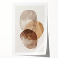 Framed Dining Room Prints – Earthy Brown and Beige Abstract Art