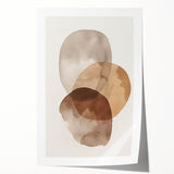 Framed Dining Room Prints – Earthy Brown and Beige Abstract Art