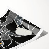 Modern Abstract Mosaic Living Room Wall Art - Large Canvas Print