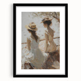 Abstract figurative art frame in black with a mat, showcasing a modern design ideal for contemporary home decor. Perfect for adding sophistication to living spaces.