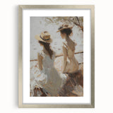 Abstract figurative frame with a silver mat, showcasing a modern art piece. The frame features a sleek design, ideal for enhancing contemporary interiors.