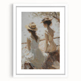 Abstract figurative art frame with a white mat, showcasing a modern design that enhances contemporary decor, perfect for art enthusiasts and collectors.