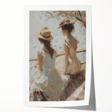 Abstract figurative art print showcasing vibrant colors and dynamic shapes, rolled and ready for display, ideal for modern home decor or artistic inspiration.