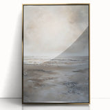 Framed abstract landscape wall art in a gold-acrylic finish, showcasing vibrant colors and modern design, perfect for enhancing contemporary home decor.