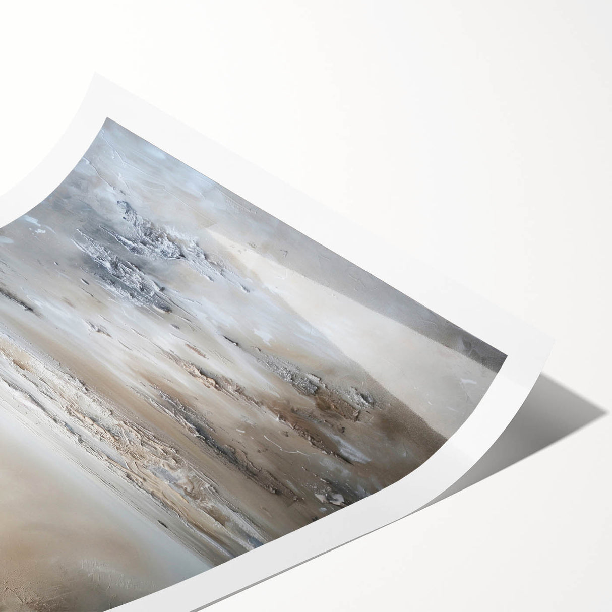 Abstract landscape wall art print showcasing vibrant colors and dynamic shapes, ideal for modern decor. The rolled design allows for easy framing and display.