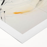 Abstract minimalist wall art design on rolled canvas, showcasing soft pastel colors and geometric shapes, ideal for modern home decor, packaged securely in a cardboard tube.