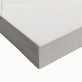 Close-up of abstract minimalist wall art on stretched canvas, showcasing soft pastel colors and geometric shapes, perfect for modern decor.