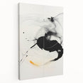 Abstract minimalist wall art on stretched canvas, showcasing soft pastel colors and geometric shapes, ideal for modern home decor. The side view highlights its depth and texture, perfect for enhancing any living space.