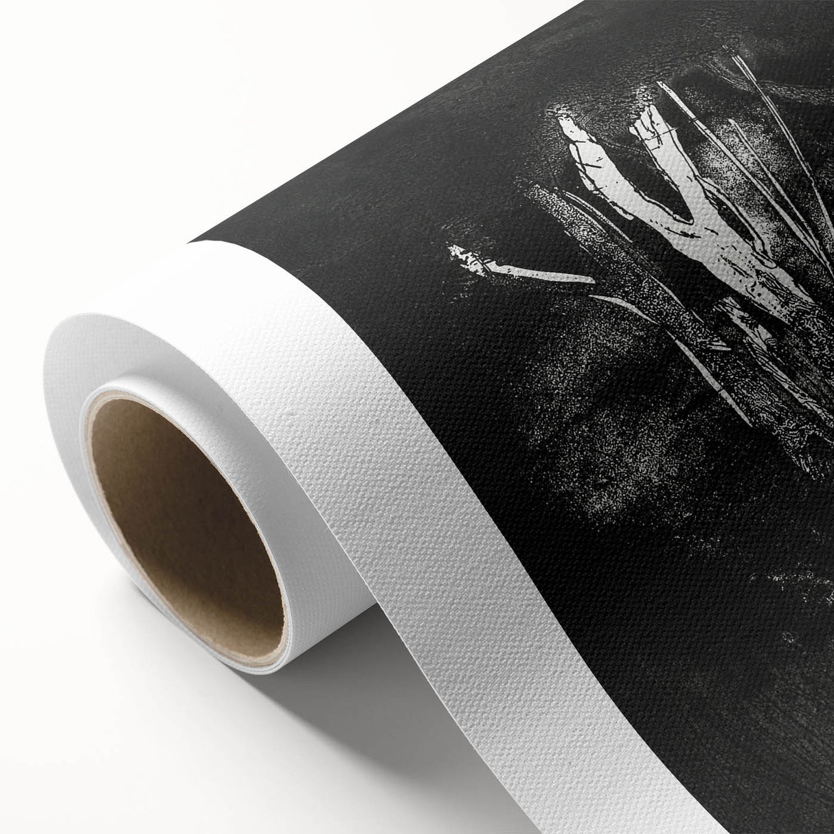 Moody Black & White Expressionist Wall Art - Abstract Tree Design