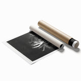 Moody Black & White Expressionist Wall Art - Abstract Tree Design