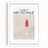 Abstract art print featuring swirling blue and white patterns, framed in white, ideal for dining room decor.