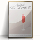 Art deco poster featuring assorted beverages in golden tones on a framed acrylic, suitable for modern dining room decor.