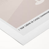 Art deco poster featuring a stylized cocktail glass in bold black and gold tones on rolled canvas.