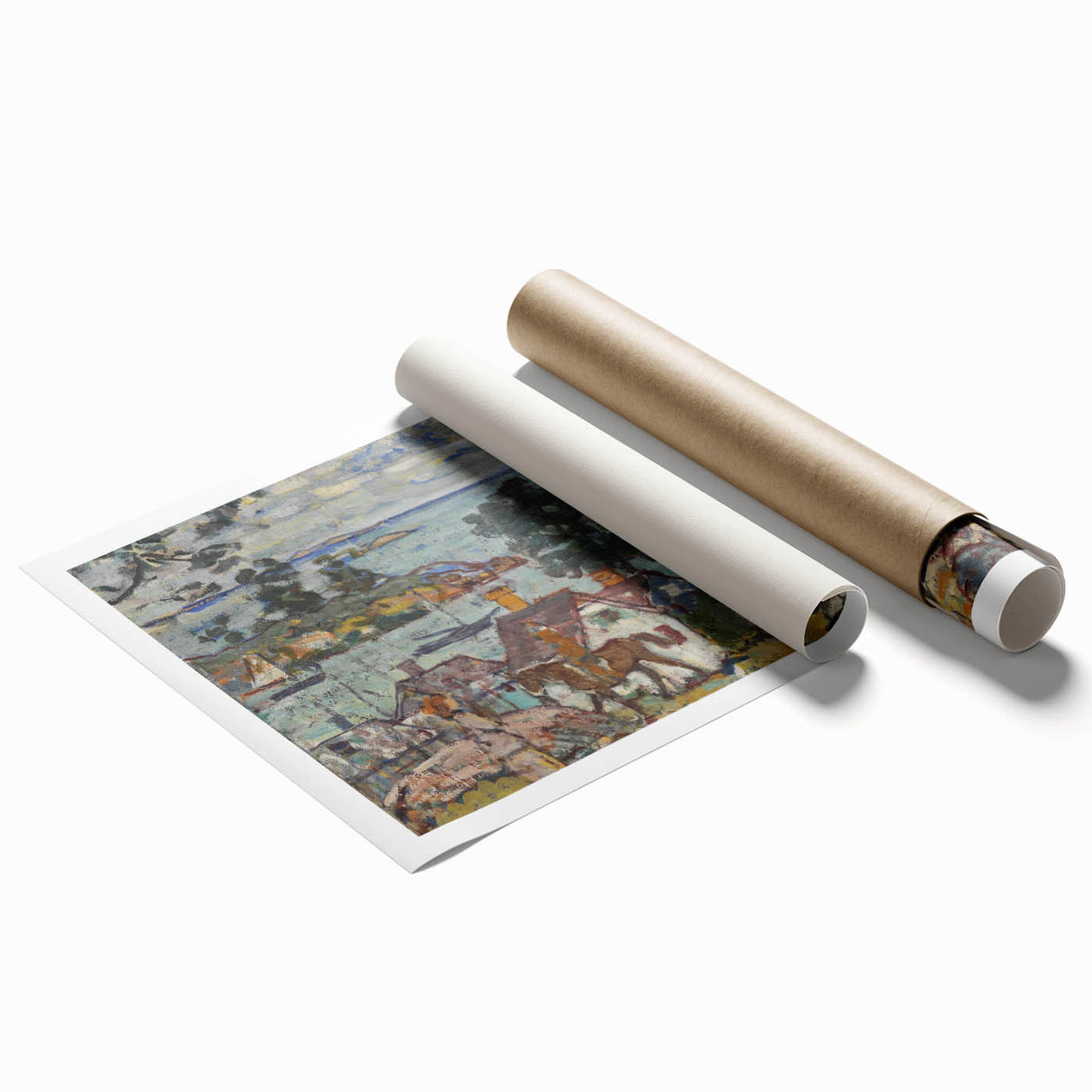 Gloucester Harbor by Prendergast: Colorful Coastal Impressionist Wall Art