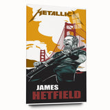 Metallica Retro Wall Art – Vintage James Hetfield Concert Print