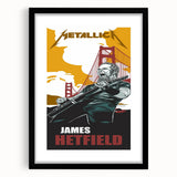 Metallica Retro Wall Art – Vintage James Hetfield Concert Print