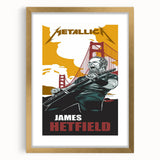 Metallica Retro Wall Art – Vintage James Hetfield Concert Print