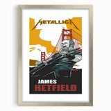 Metallica Retro Wall Art – Vintage James Hetfield Concert Print