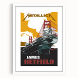 Metallica Retro Wall Art – Vintage James Hetfield Concert Print