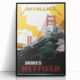 Metallica Retro Wall Art – Vintage James Hetfield Concert Print