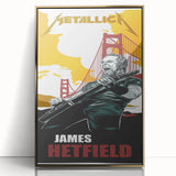 Metallica Retro Wall Art – Vintage James Hetfield Concert Print